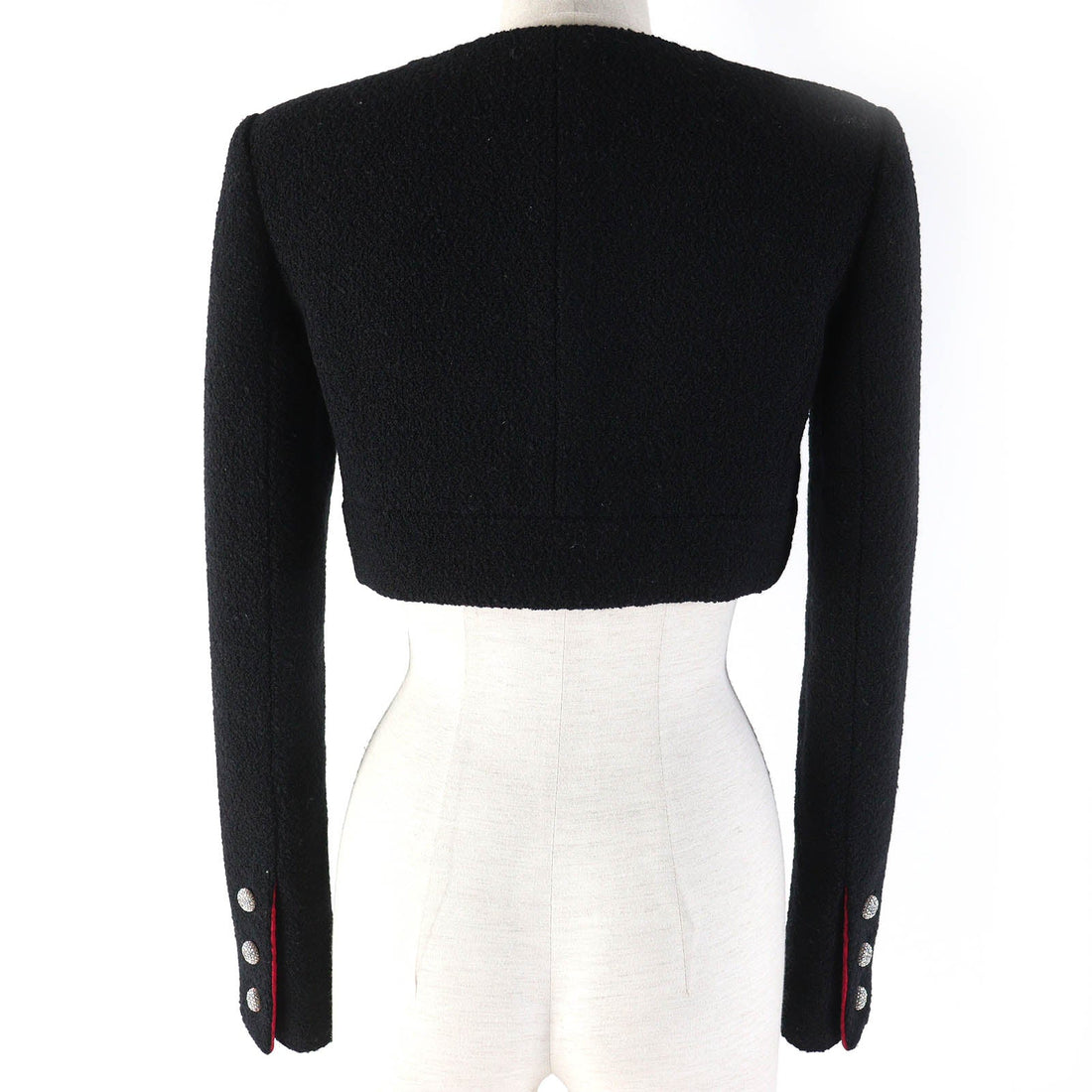 CHANEL Jacket P71723 wool Black pink 34