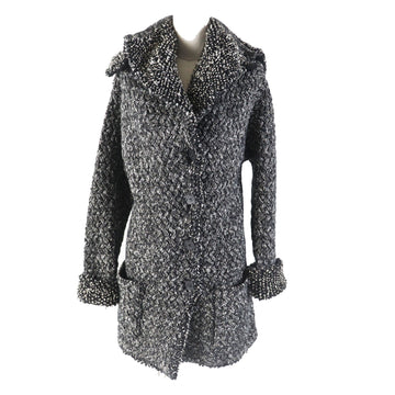 CHANEL coat P42543 cashmere black white beige 34
