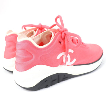 CHANEL Low cut sneakers G34763 fabric Pink white COCO Mark 35