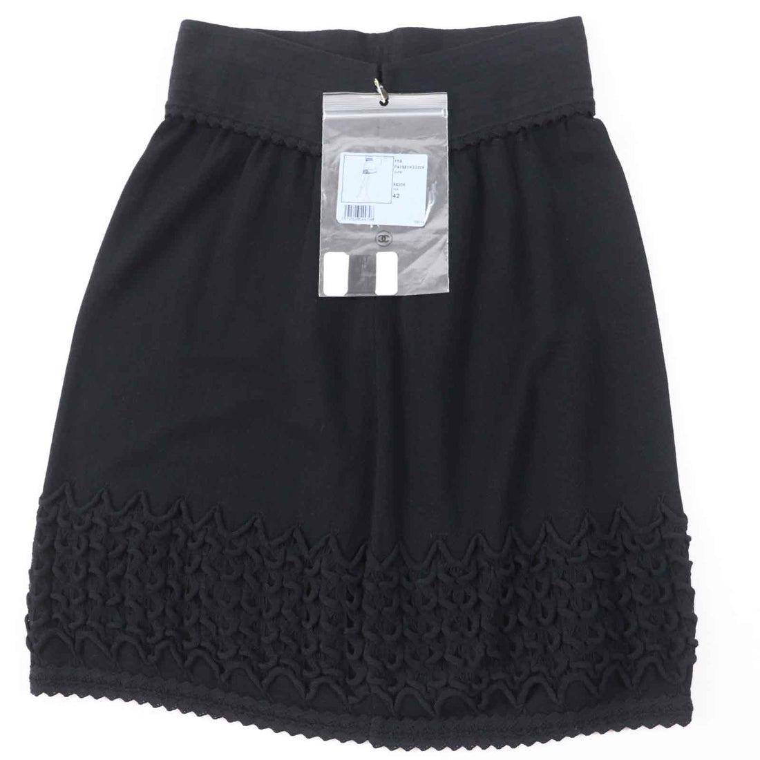 CHANEL skirt P41981 wool black 42