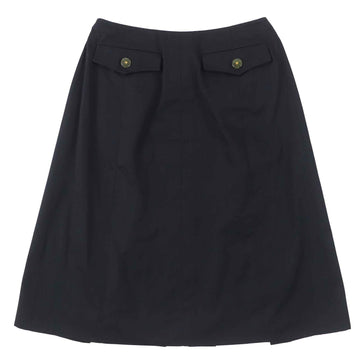 CHANEL skirt 02P P19179 cotton black 36