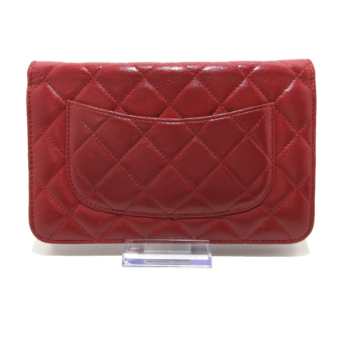 Chanel Red Wallet on Chain