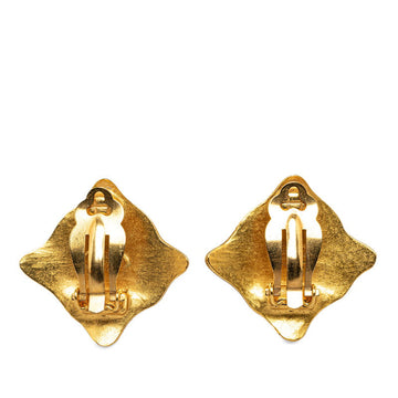 Chanel CC Diamond Clip On Earrings  Metal Earrings in Excellent condition