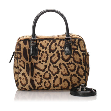 Fendi Brown Leopard Print Pony Hair Makersluxe Italy