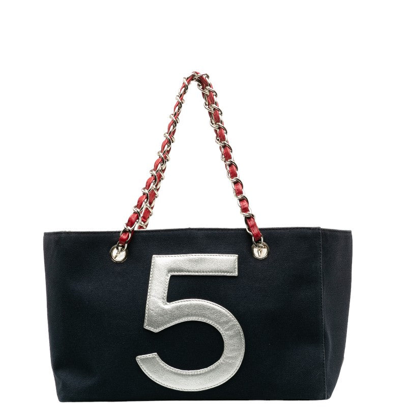 Chanel N°5 Foil Quilted Shopping Tote Canvas Tote Bag in Good condition