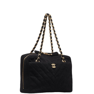 Chanel CC Chevron Pocket Camera Bag  Cotton Tote Bag in Excellent condition
