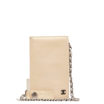 Chanel Patent Leather Card Holder Leather Card Case in Fair condition