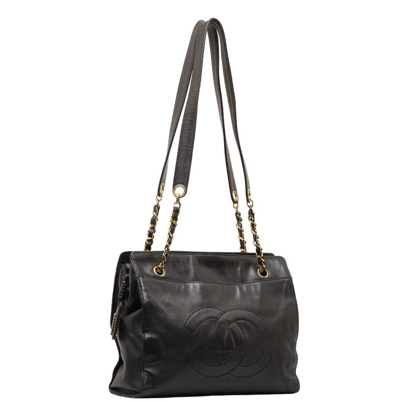 Chanel CC Leather Chain Tote Bag Leather Tote Bag in Good condition