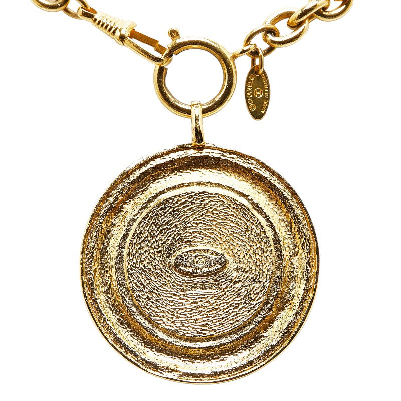 Chanel Cambon Medallion Pendant Neckace Metal Necklace in Excellent condition