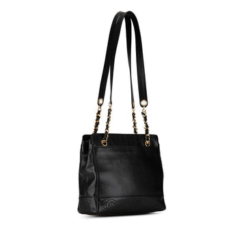 Chanel Triple CC Caviar Tote Bag Leather Tote Bag in Good condition