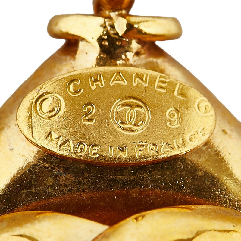 Chanel CC Diamond Pendant  Metal Necklace in Good condition