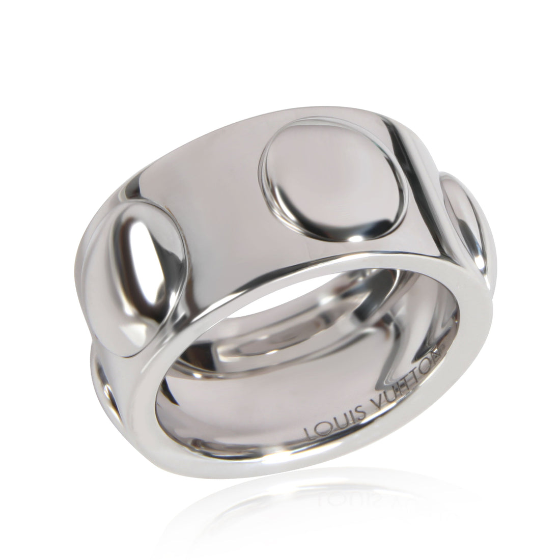 LOUIS VUITTON Empreinte 10 mm Band in 18K White Gold
