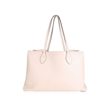 LOUIS VUITTON Greige Grained Calf Leather Lockme Shopper