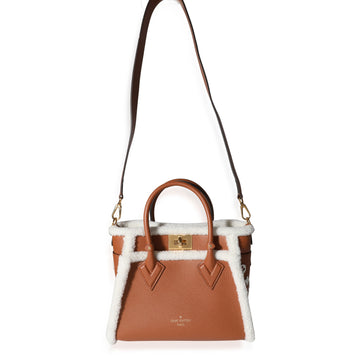 LOUIS VUITTON Caramel Calfskin and Shearling On My Side PM