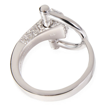 GUCCI Chiodo Horsebit Diamond Ring in 18k White Gold 0.40 CTW