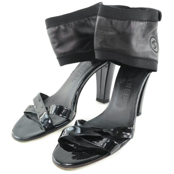 CHANEL pumps leather black COCO Mark Women 36 1/2C Used