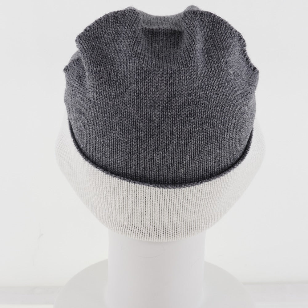 CHANEL Knit cap Wool, Silk, Cashmere White Sports line COCO Mark Women Used