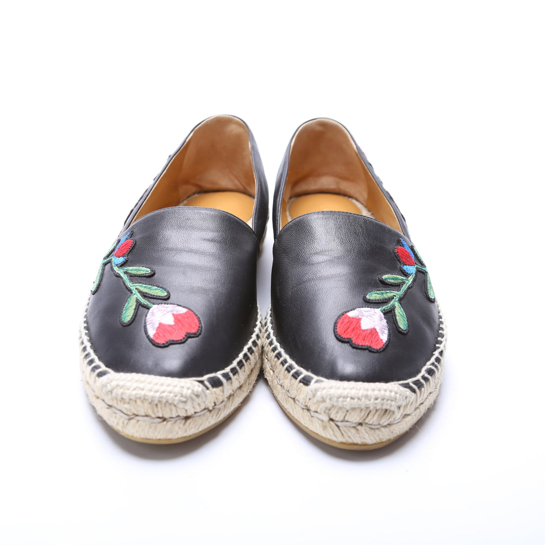 Gucci Flower Embroidered Espadrilles Size 39.5