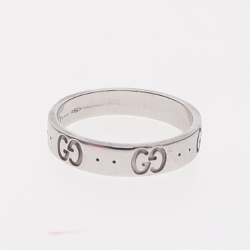 Gucci 18K White Gold Icon Band Small Ring
