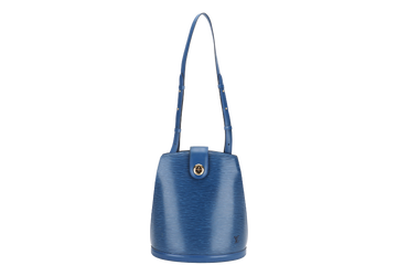 LOUIS VUITTON CLUNY SHOULDER BAG BLUE EPI LEATHER (M52255) GOLD HARDWARE NO DUST COVER