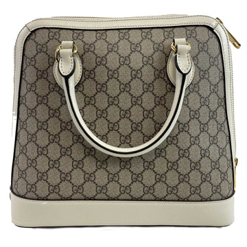 GUCCI GG Supreme 1955 Horsebit Medium Mystic White Top Handle Crossbody