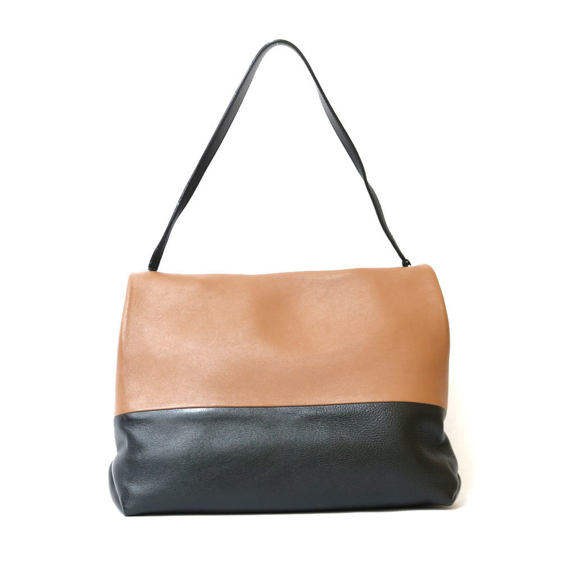 Celine Shoulder Bag All Soft Black x Brown White Ladies