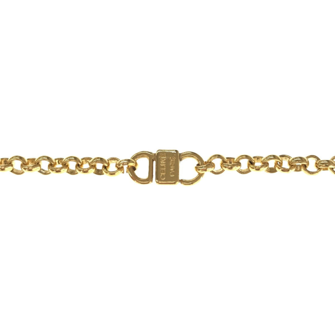 Celine long necklace Macadam accessories brand accessory Lady's gold VINTAGE vintage OLD old