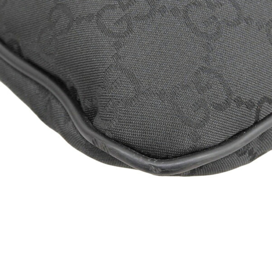 GUCCI GG Nylon Shoulder Bag 190628 Black Ladies