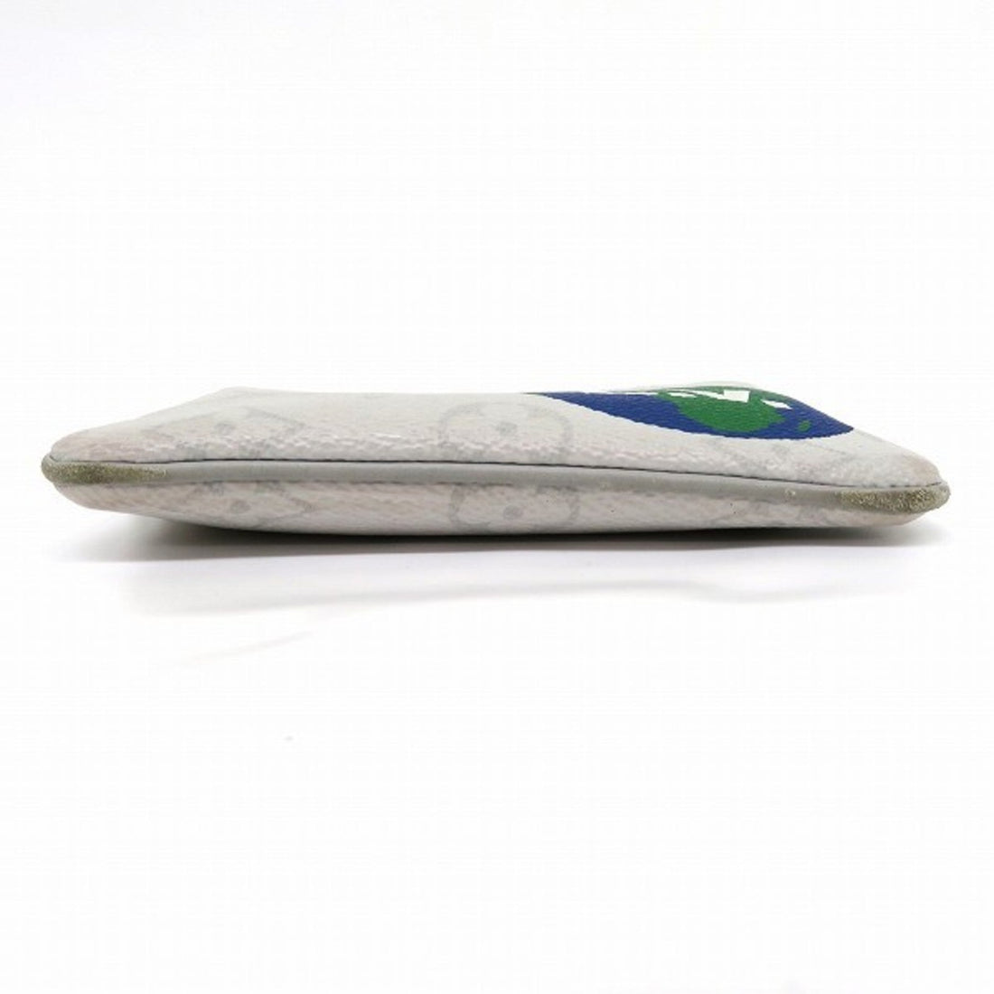 LOUIS VUITTON Monogram Zipped Pouch PM M67809 White Logo Brand Accessory Key Case Coin Unisex