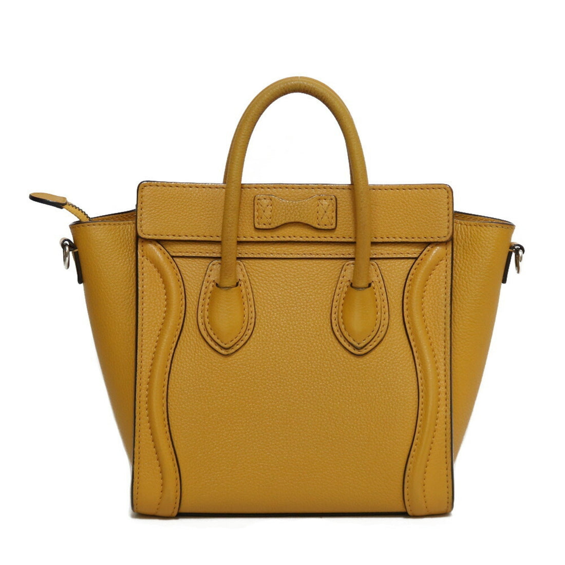 Celine Shoulder Bag Handbag Luggage Nano Yellow Ladies Leather