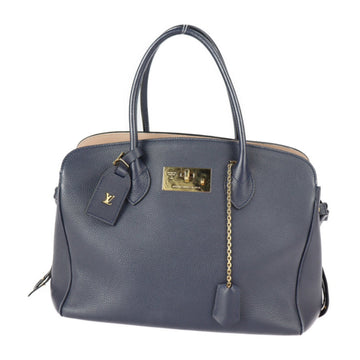 LOUIS VUITTON Mira MM Handbag M53948 Taurillon Leather Blue Marine 2WAY Gold Hardware