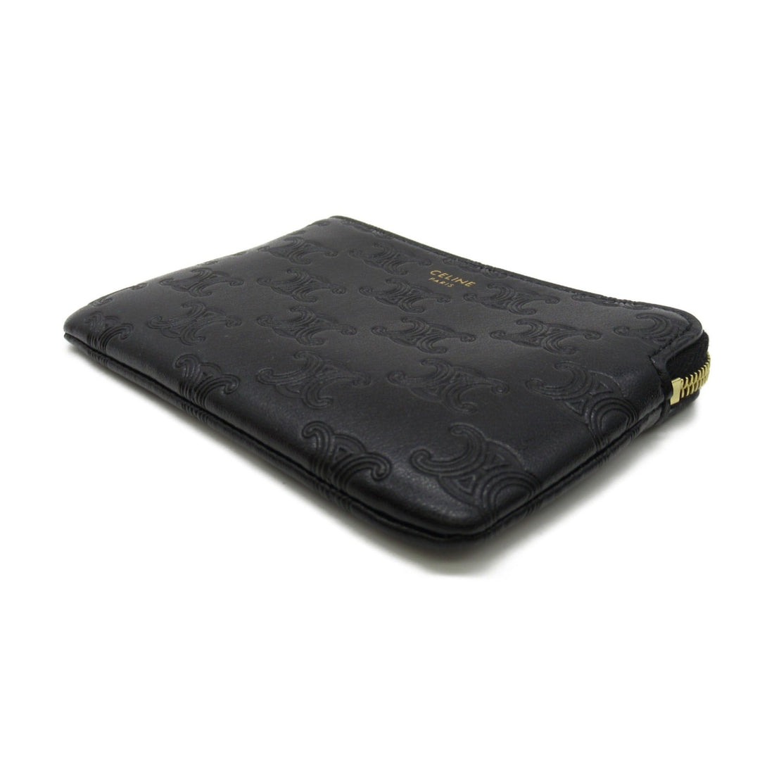 Celine coin purse with hook Black leather