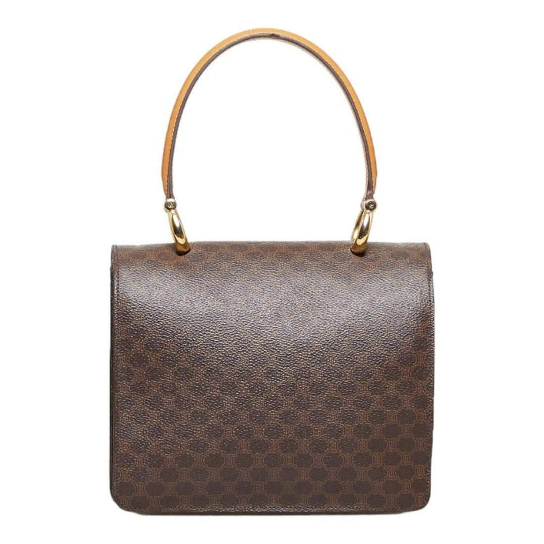 Celine Macadam Handbag Brown PVC Leather Ladies