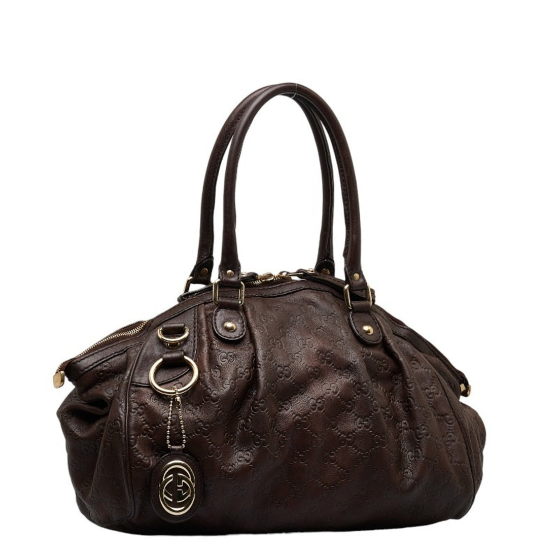 GUCCIsima Sookie Handbag Shoulder Bag 2WAY 223974 Brown Leather Ladies
