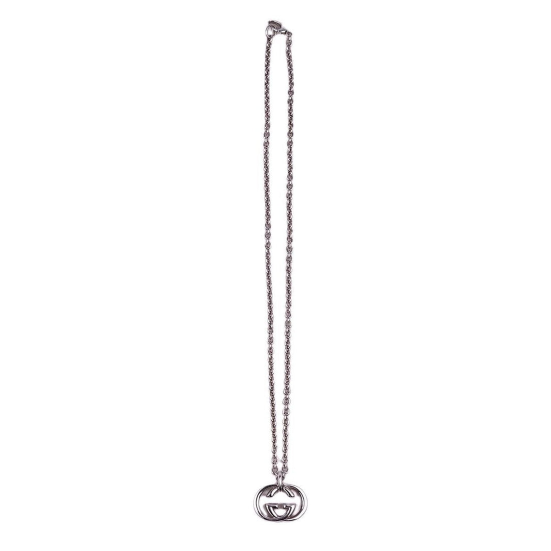 Gucci necklace interlocking silver 925 men's