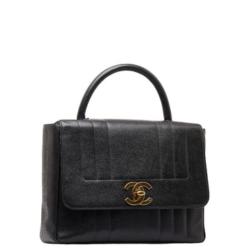 Chanel CC Caviar Mademoiselle Top Handle bag  Leather Handbag in Good condition