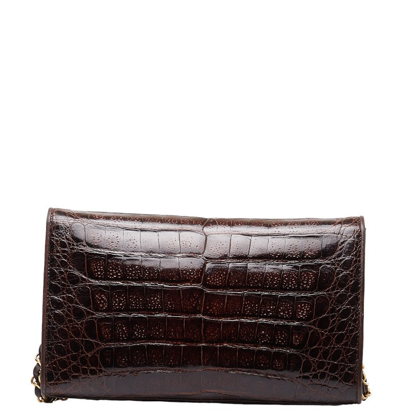 Chanel Leather Embossed Flap Chain Bag  Leather Shoulder Bag in Good condition