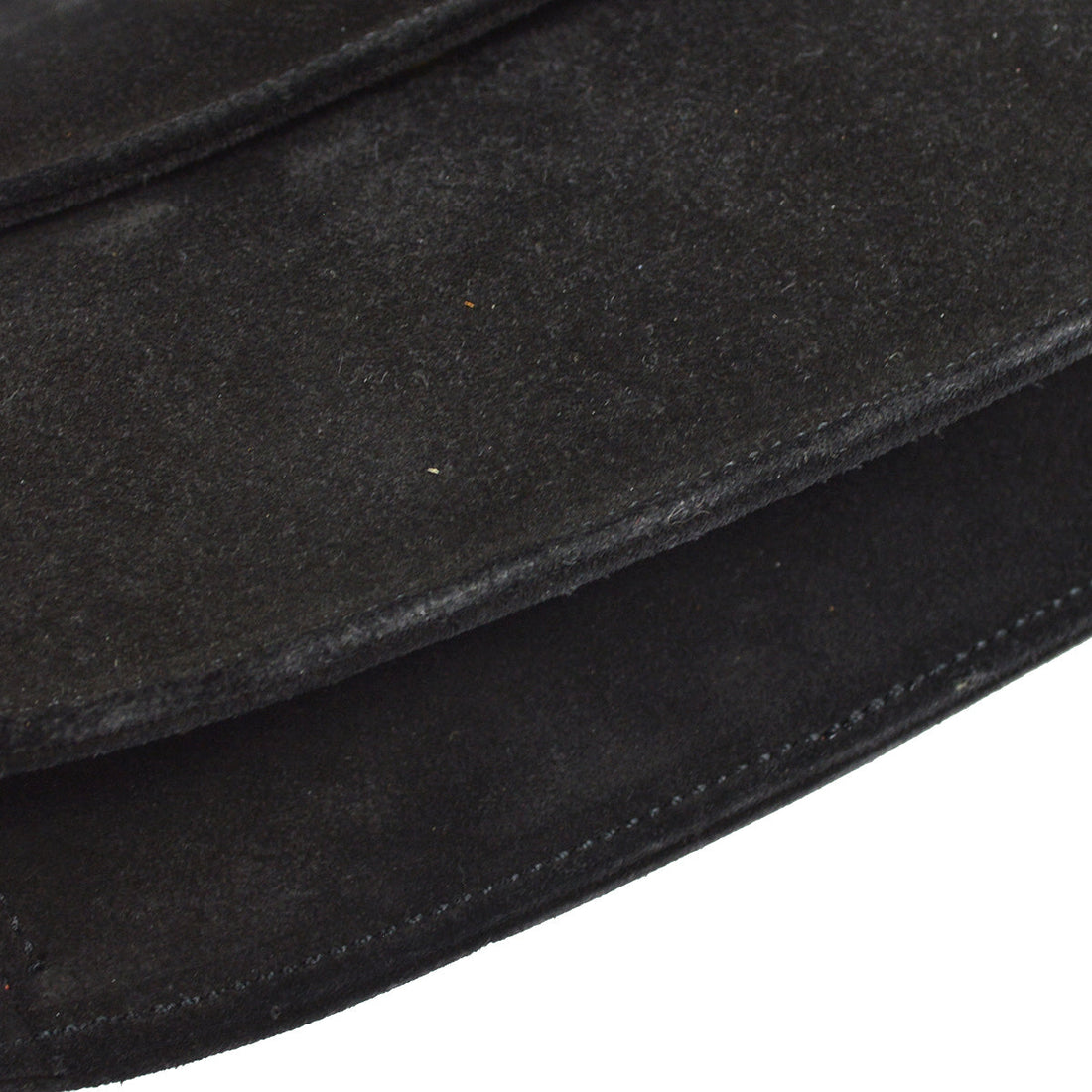Celine Chain Handbag Black Suede 27767