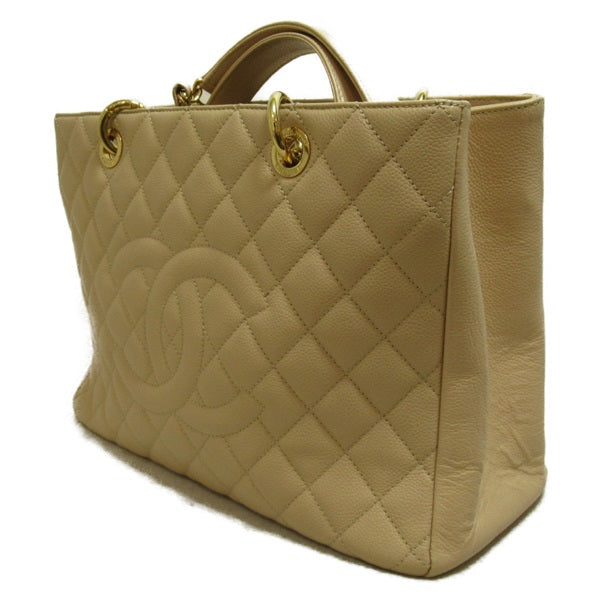 Chanel CC Caviar Grand Shopping Tote Leather Tote Bag in Good condition