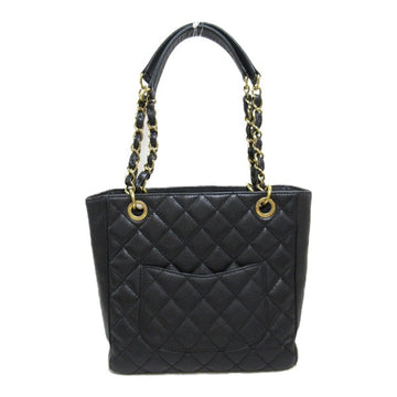 Chanel CC Caviar Grand Shopping Tote Leather Tote Bag in Fair condition