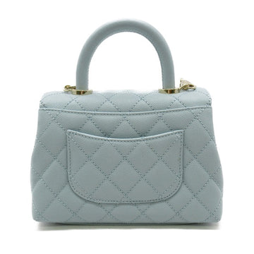 Chanel CC Caviar Quilted Small Handle Flap Bag Leather Crossbody Bag AS2215 in Excellent condition