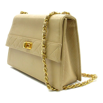 Chanel Leather Trapezoid Flap Bag Leather Crossbody Bag in Good condition