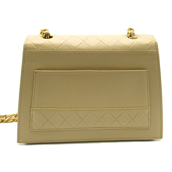 Chanel Leather Trapezoid Flap Bag Leather Crossbody Bag in Good condition