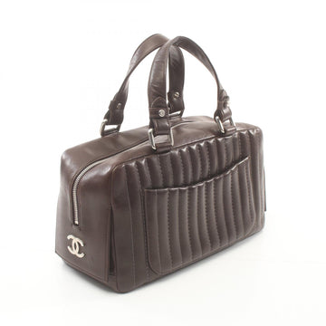 Chanel Mademoiselle Bowler Handbag Leather Handbag 10795198 in Good condition