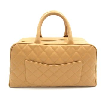 Chanel Boston Bag Leather Handbag in Good condition