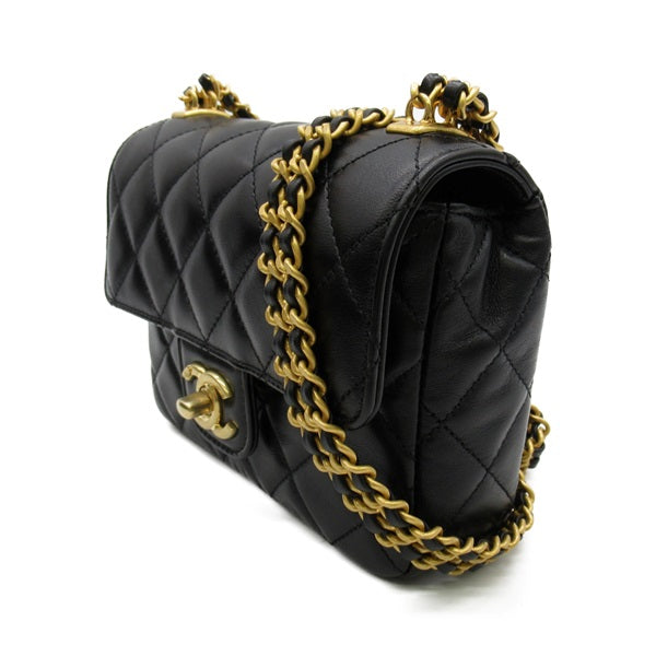Chanel Mini Square Classic Single Flap Bag Leather Crossbody Bag AS3442 in Excellent condition