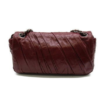 Chanel CC Glazed Twisted Medium Flap Bag Leather Crossbody Bag in Excellent condition