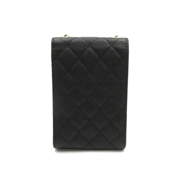 Chanel Matelasse Phone Holder Leather Shoulder Bag in Good condition