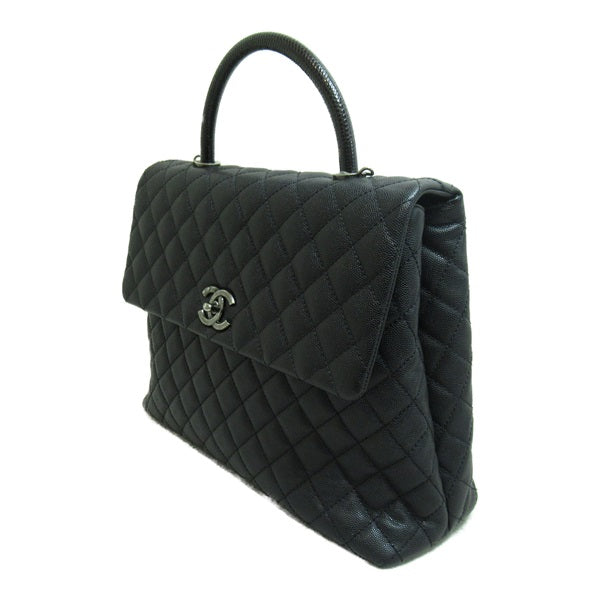 Chanel CC Caviar Top Handle Handbag Leather Crossbody Bag A92991 in Excellent condition