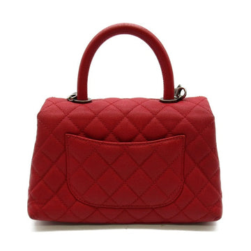 Chanel CC Quilted Caviar Handle Bag Leather Handbag in Good condition